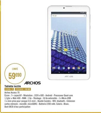 Géant Casino Archos tablette tactile offre