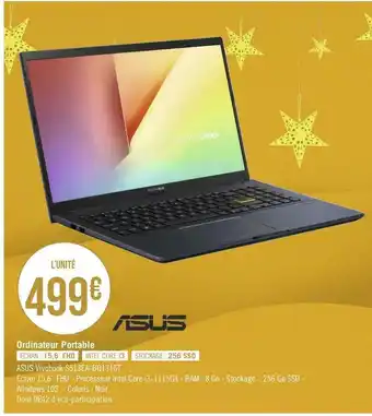 Géant Casino Asus ordinateur portable offre