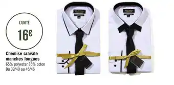Chemise cravate manches longues