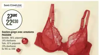 Géant Casino Sans complexe soutien-gorge avec armatures passion offre