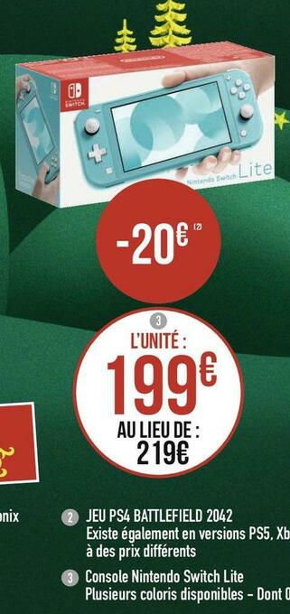 Géant Casino Console nintendo switch lite offre