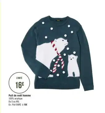 Géant Casino Pull de noël homme offre