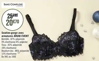 Géant Casino Soutien-gorge avec armatures arum event offre
