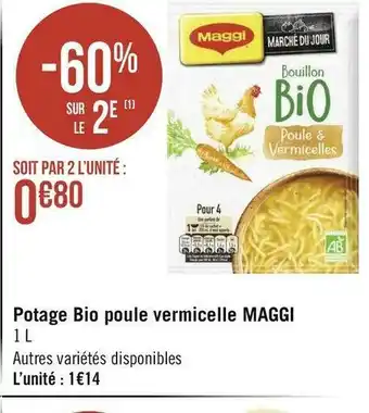 Maggi potage bio poule vermicelle