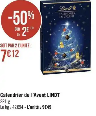 Lindt calendrier de l’avent
