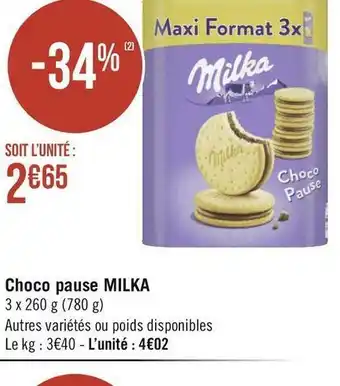 Milka choco pause