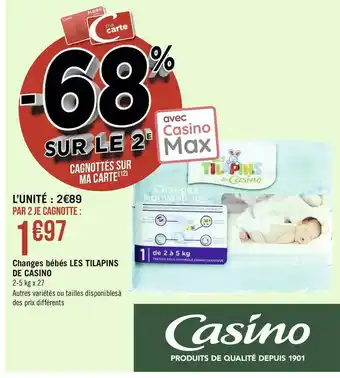 Géant Casino Casino changes bébés offre
