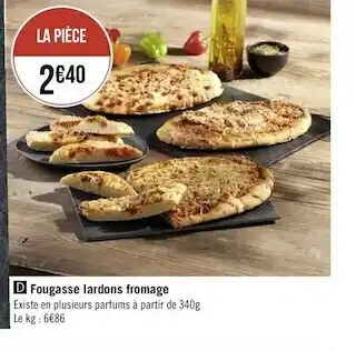 Géant Casino Fougasse lardons fromage offre