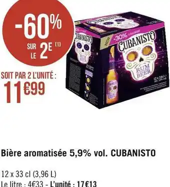 Géant Casino Cubanisto bière aromatisée 5,9% vol. offre