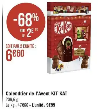 Géant Casino Kit kat calendrier de l’avent offre