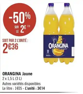 Géant Casino Orangina orangina jaune offre