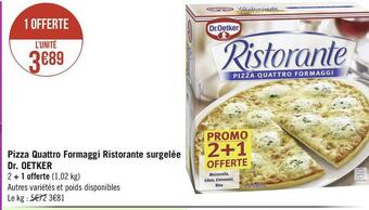 Dr. oetker pizza quattro formaggi ristorante surgelée