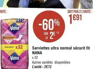 Nana serviettes ultra normal sécurit fit