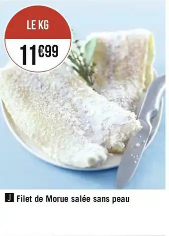 Géant Casino Filet de morue salée sans peau offre