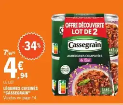 E.Leclerc LÉGUMES CUISINÉS "CASSEGRAIN" offre