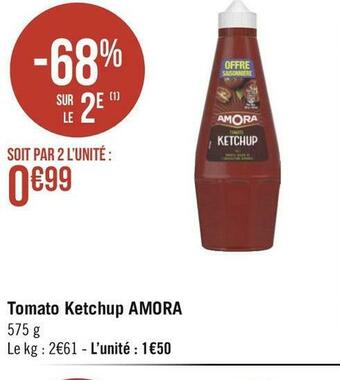 Géant Casino Amora tomato ketchup offre