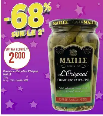 Géant Casino Maille cornichons extra-fins l’original offre
