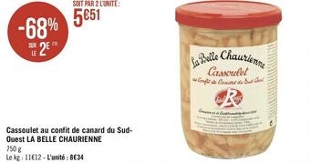 Géant Casino La belle chaurienne cassoulet au confit de canard du sudouest offre