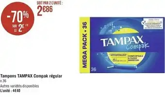 Tampax tampons compak régular