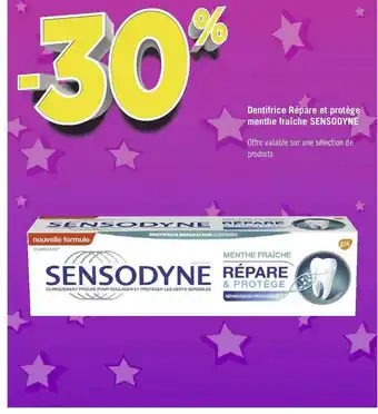 Géant Casino Sensodyne bon plan sur le dentifrice répare et protège menthe fraîche offre