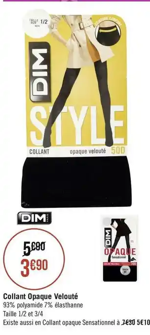 Géant Casino Dim collant opaque velouté offre