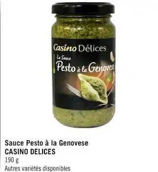Géant Casino Casino bon plan sauce pesto à la genovese de la marque offre
