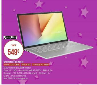 Géant Casino Asus ordinateur portable offre