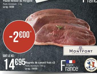Géant Casino Magrets de canard frais x3 offre