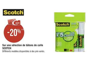 Géant Casino Scotch bon plan sur une sélection de bâtons de colle scotch offre