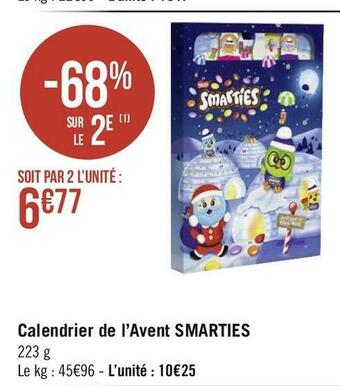 Géant Casino Smarties calendrier de l’avent offre