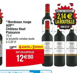 Cora x Carrefour Château Haut Plaisance Bordeaux rouge AOP offre