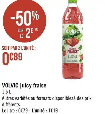 Géant Casino Volvic juicy volvic juicy fraise offre