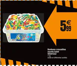 Cora x Carrefour VICKYZZZ Bonbons crocodiles sucrés halal offre