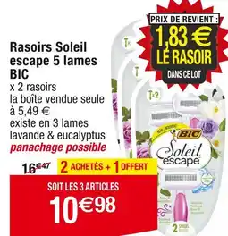 Cora x Carrefour BIC Rasoirs Soleil escape 5 lames offre