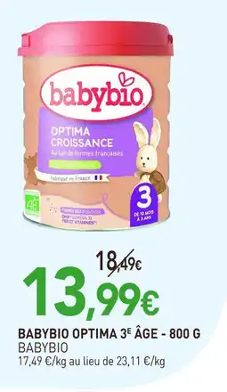 BABYBIO BABYBIO OPTIMA 3E ÂGE