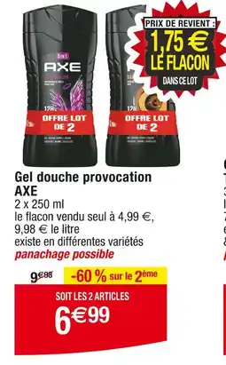 Cora x Carrefour AXE Gel douche provocation offre