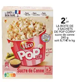 Stokomani Vico LA BOITE DE 3 SACHETS DE POP CORN offre