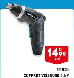 ALDI FERREX COFFRET VISSEUSE 3,6 V offre
