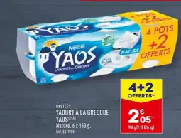 ALDI NESTLÉ YAOURT À LA GRECQUE YAOS offre