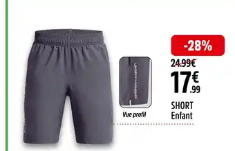 Intersport UNDER ARMOUR SHORT Enfant offre