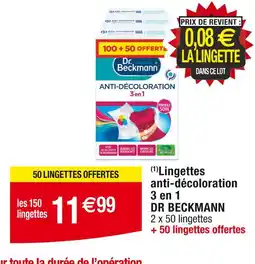 DR BECKMANN (1)Lingettes anti-décoloration 3 en 1