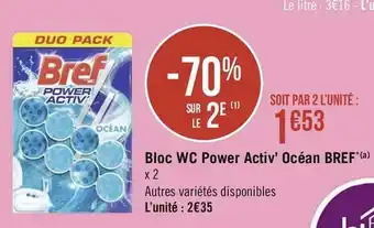Géant Casino Bref bloc wc power activ’ océan offre