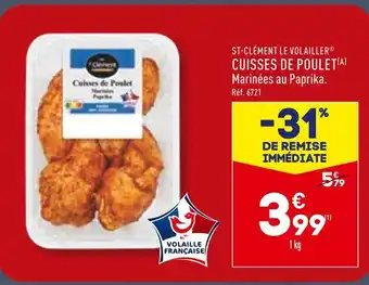 ALDI ST-CLÉMENT LE VOLAILLER CUISSES DE POULET offre