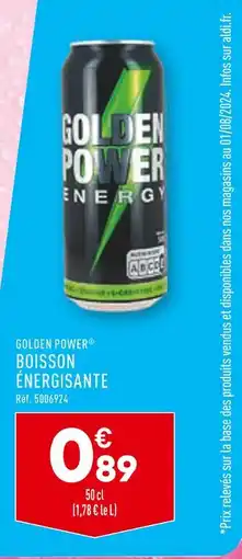 ALDI GOLDEN POWER BOISSON ENERGISANTE offre