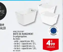 ALDI HOME CREATION BOÎTE DE RANGEMENT offre