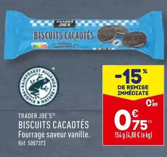 ALDI TRADER JOE’S BISCUITS CACAOTÉS offre