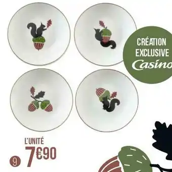 Lot 4 assiettes à mignardises cap nord
