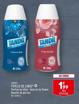 ALDI TANDIL PERLES DE LINGE offre