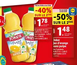 JOKER jus d'orange sans pulpe