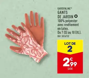 ALDI GARDENLINE GANTS DE JARDIN offre